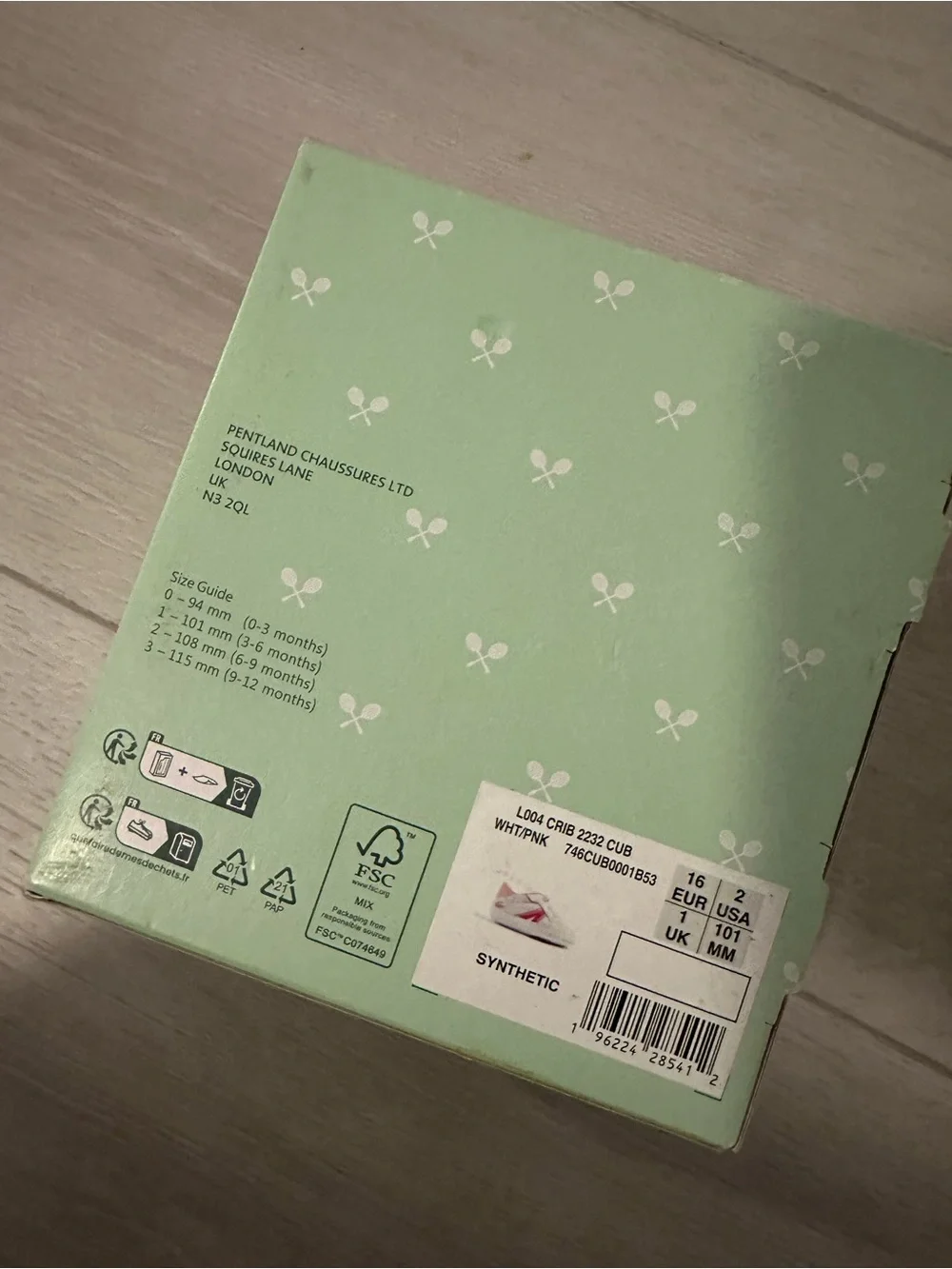 Lacoste White Baby Sneakers with Pink and Red Accents